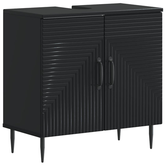 Bathroom Sink Cabinet HAARLEM Black 59.5 x 31.5x 59 cm