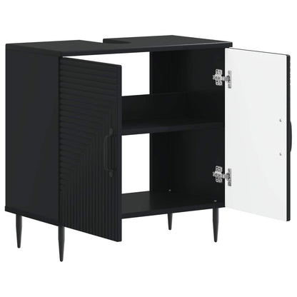 Bathroom Sink Cabinet HAARLEM Black 59.5 x 31.5x 59 cm