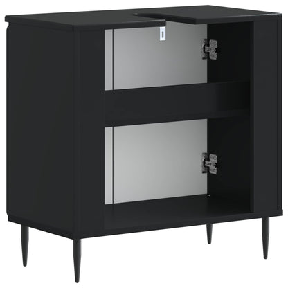 Bathroom Sink Cabinet HAARLEM Black 59.5 x 31.5x 59 cm