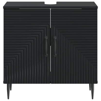 Bathroom Sink Cabinet HAARLEM Black 59.5 x 31.5x 59 cm