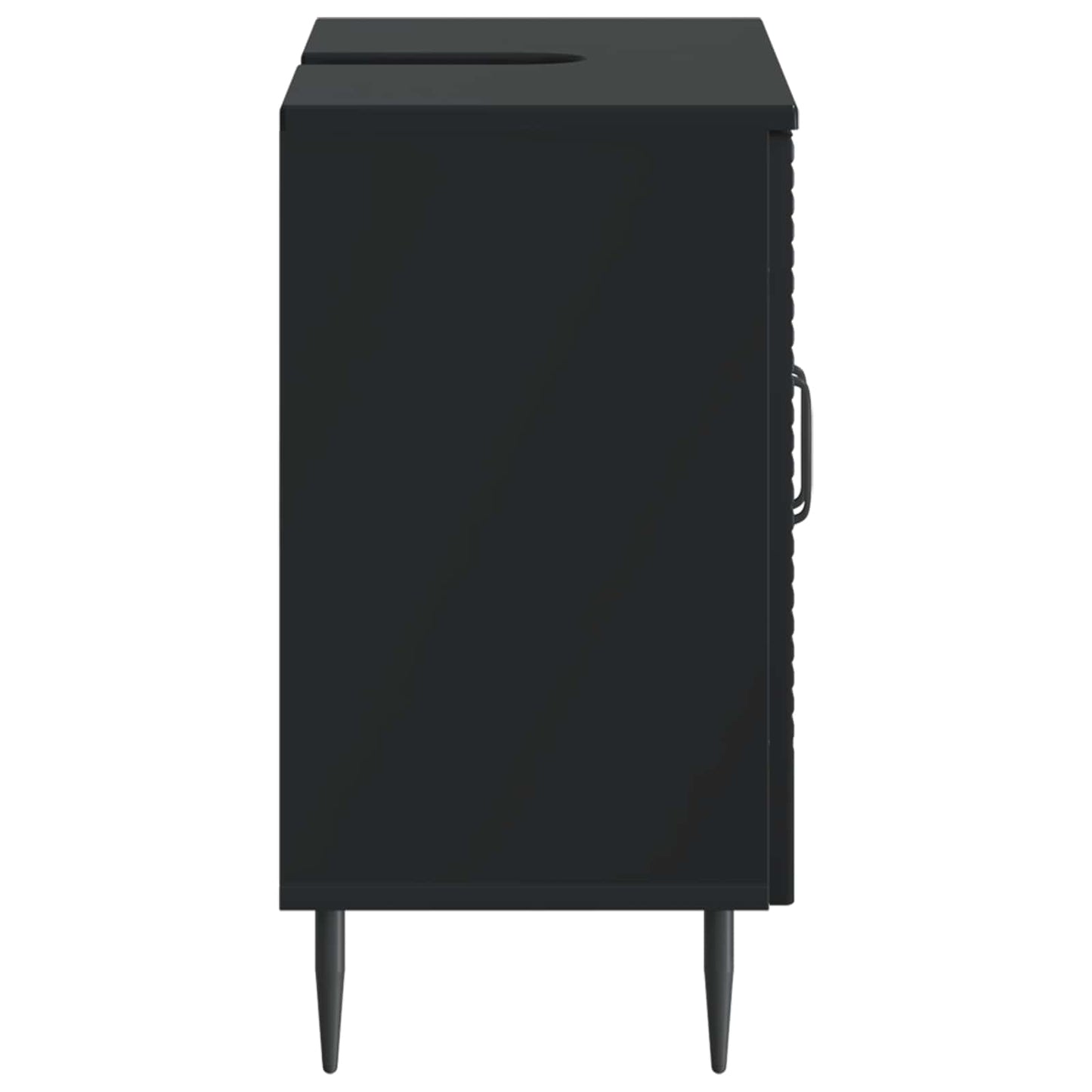 Bathroom Sink Cabinet HAARLEM Black 59.5 x 31.5x 59 cm