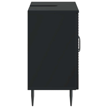 Bathroom Sink Cabinet HAARLEM Black 59.5 x 31.5x 59 cm