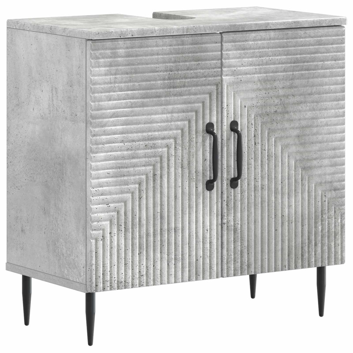 Bathroom Sink Cabinet HAARLEM Concrete Grey 59.5 x 31.5x 59 cm