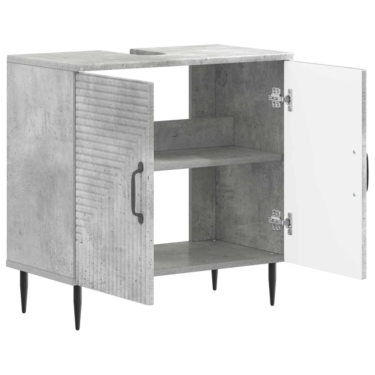 Bathroom Sink Cabinet HAARLEM Concrete Grey 59.5 x 31.5x 59 cm