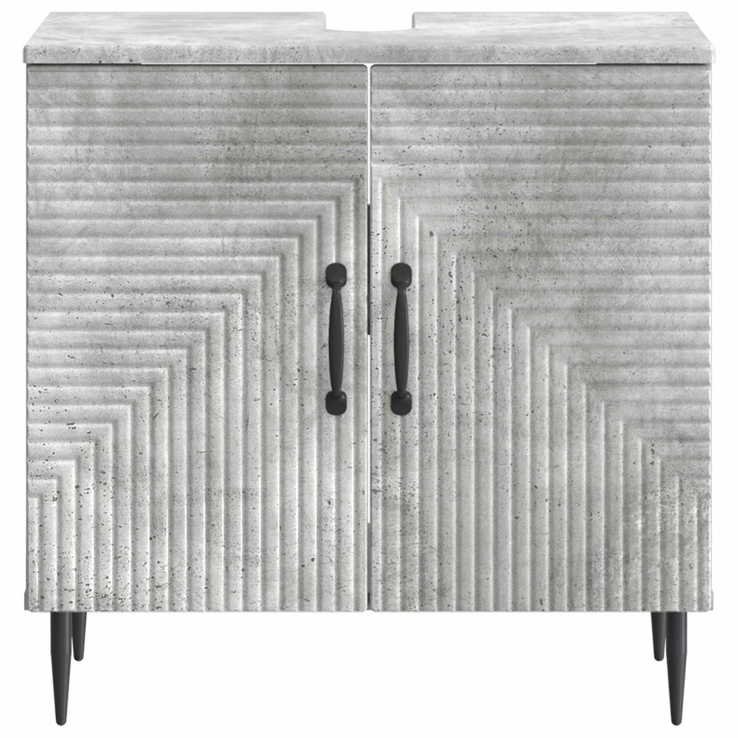 Bathroom Sink Cabinet HAARLEM Concrete Grey 59.5 x 31.5x 59 cm
