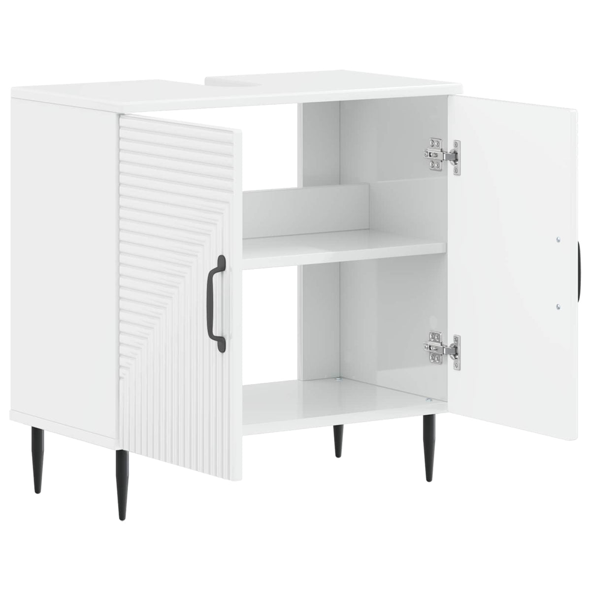 Bathroom Sink Cabinet HAARLEM High Gloss White