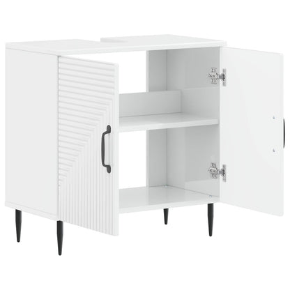 Bathroom Sink Cabinet HAARLEM High Gloss White