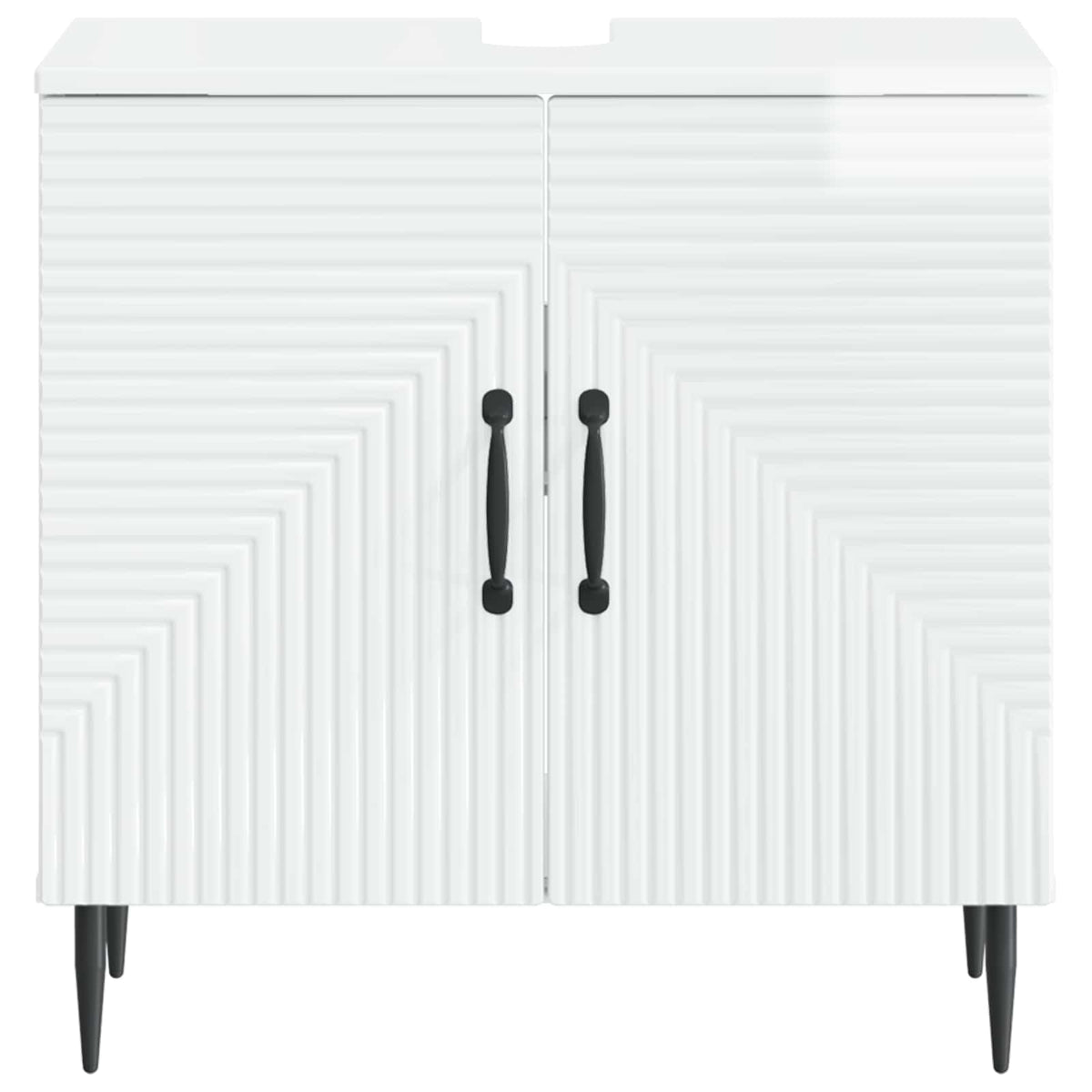 Bathroom Sink Cabinet HAARLEM High Gloss White