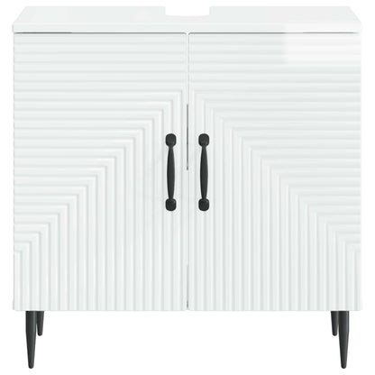 Bathroom Sink Cabinet HAARLEM High Gloss White
