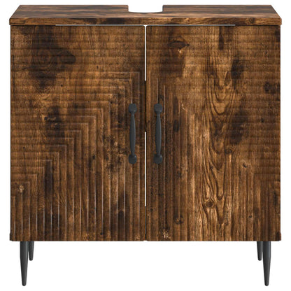 Bathroom Sink Cabinet HAARLEM Smoked Oak 59.5 x 31.5x 59 cm