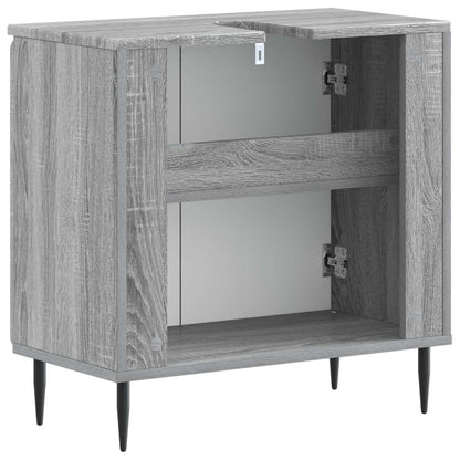 Bathroom Sink Cabinet HAARLEM Grey Sonoma 59.5 x 31.5x 59 cm