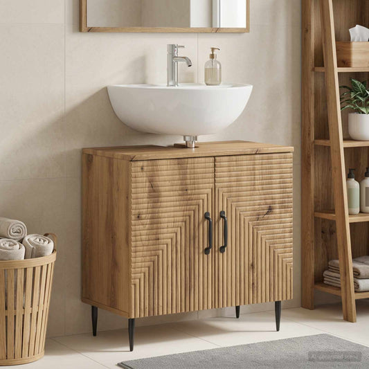 Bathroom Sink Cabinet HAARLEM Artisan Oak 59.5 x 31.5x 59 cm