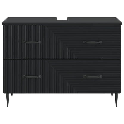 Bathroom Sink Cabinet HAARLEM Black 82 x 41x 58.5 cm