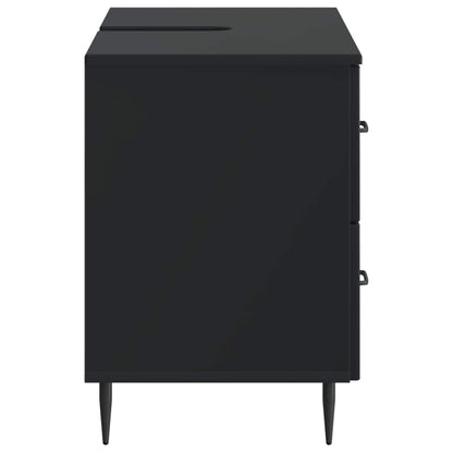 Bathroom Sink Cabinet HAARLEM Black 82 x 41x 58.5 cm