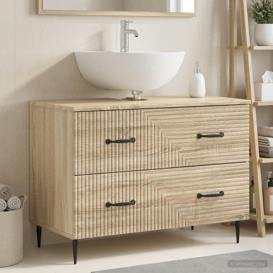 Bathroom Sink Cabinet HAARLEM Sonoma Oak 82 x 41x 58.5 cm