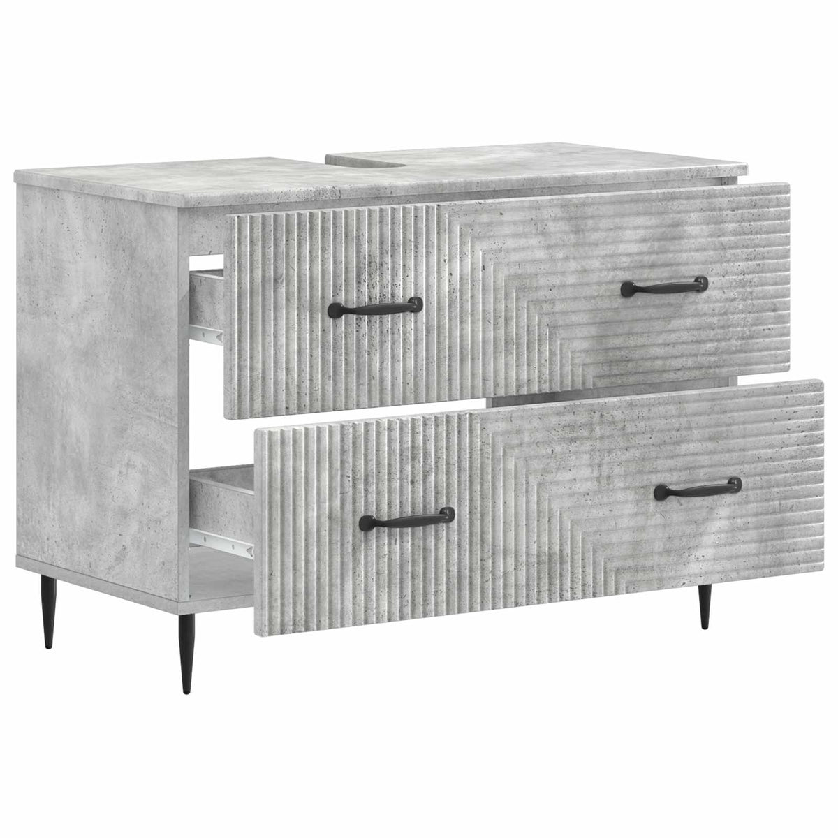 Bathroom Sink Cabinet HAARLEM Concrete Grey 82 x 41x 58.5 cm