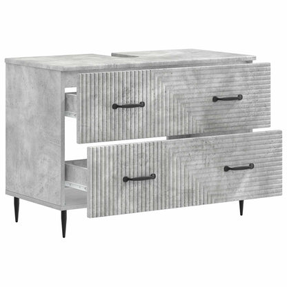 Bathroom Sink Cabinet HAARLEM Concrete Grey 82 x 41x 58.5 cm