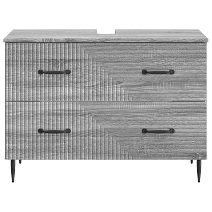 Bathroom Sink Cabinet HAARLEM Grey Sonoma 82 x 41x 58.5 cm