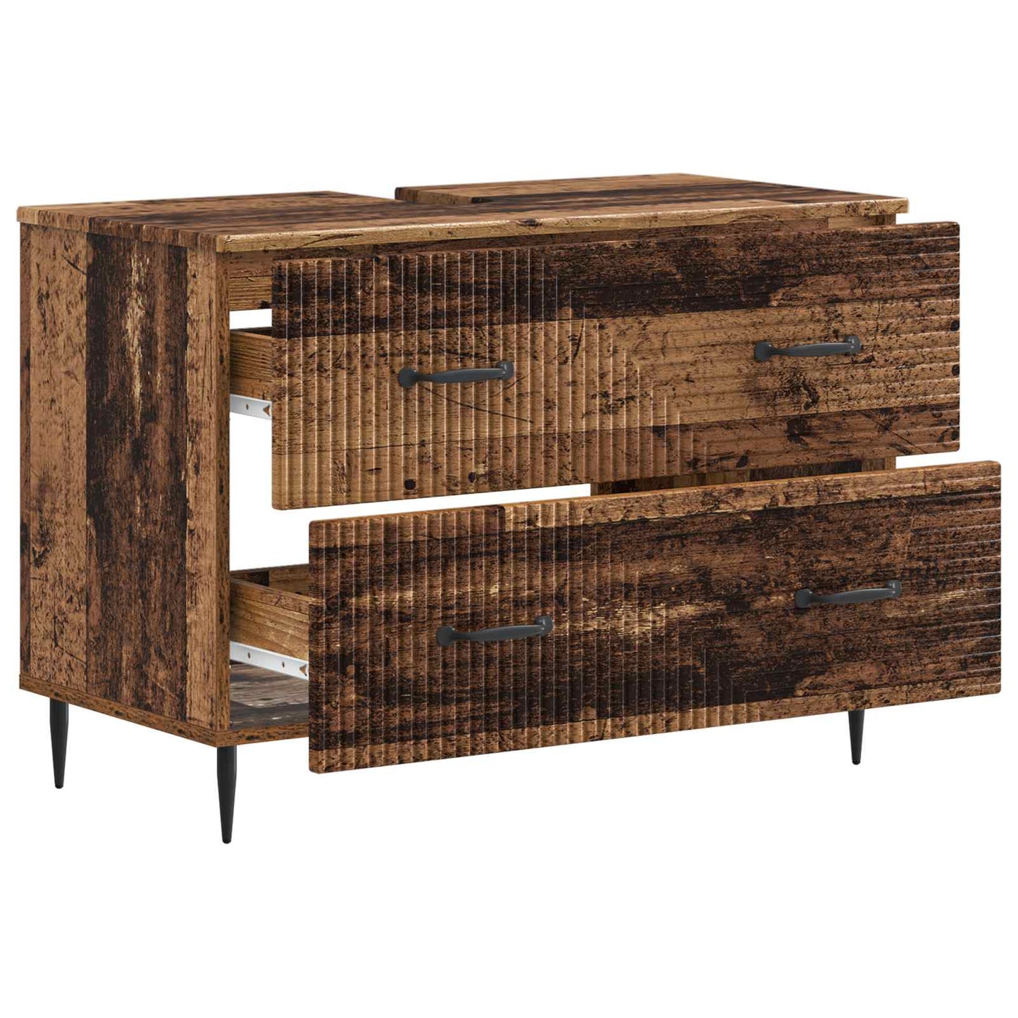 Bathroom Sink Cabinet HAARLEM Old Wood 82 x 41x 58.5 cm