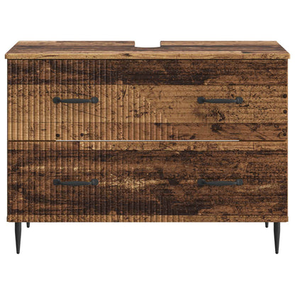 Bathroom Sink Cabinet HAARLEM Old Wood 82 x 41x 58.5 cm