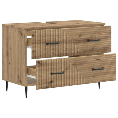 Bathroom Sink Cabinet HAARLEM Artisan Oak 82 x 41x 58.5 cm