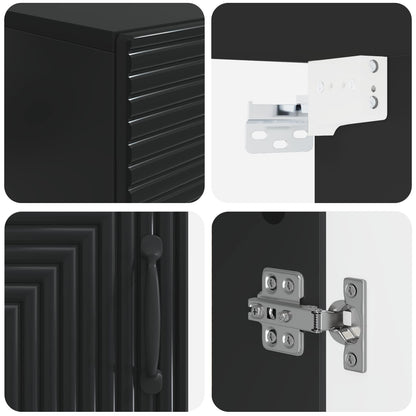 Bathroom Wall Cabinet HAARLEM Black 30 x 31 x 59 cm