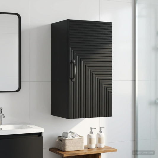 Bathroom Wall Cabinet HAARLEM Black 30 x 31 x 59 cm