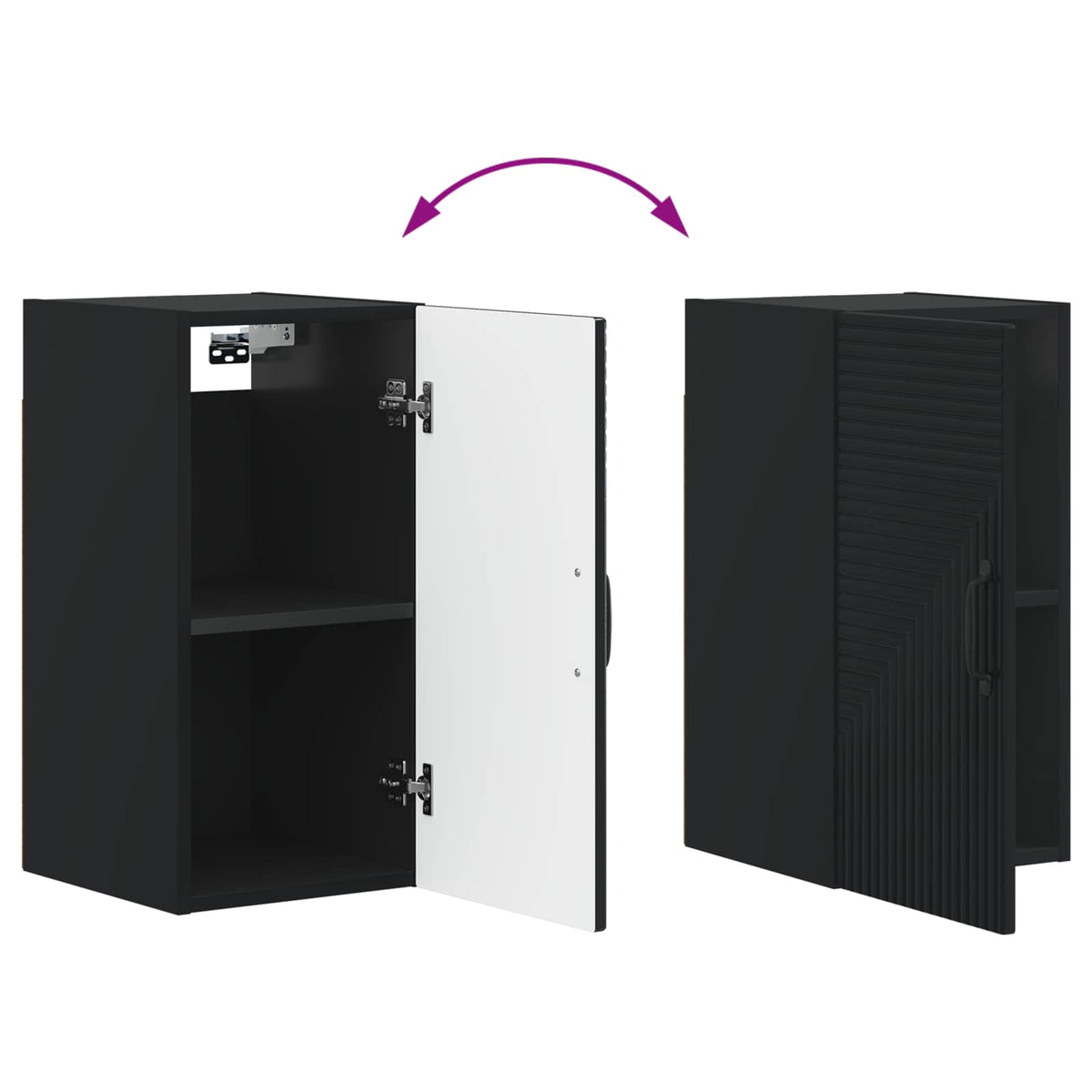 Bathroom Wall Cabinet HAARLEM Black 30 x 31 x 59 cm