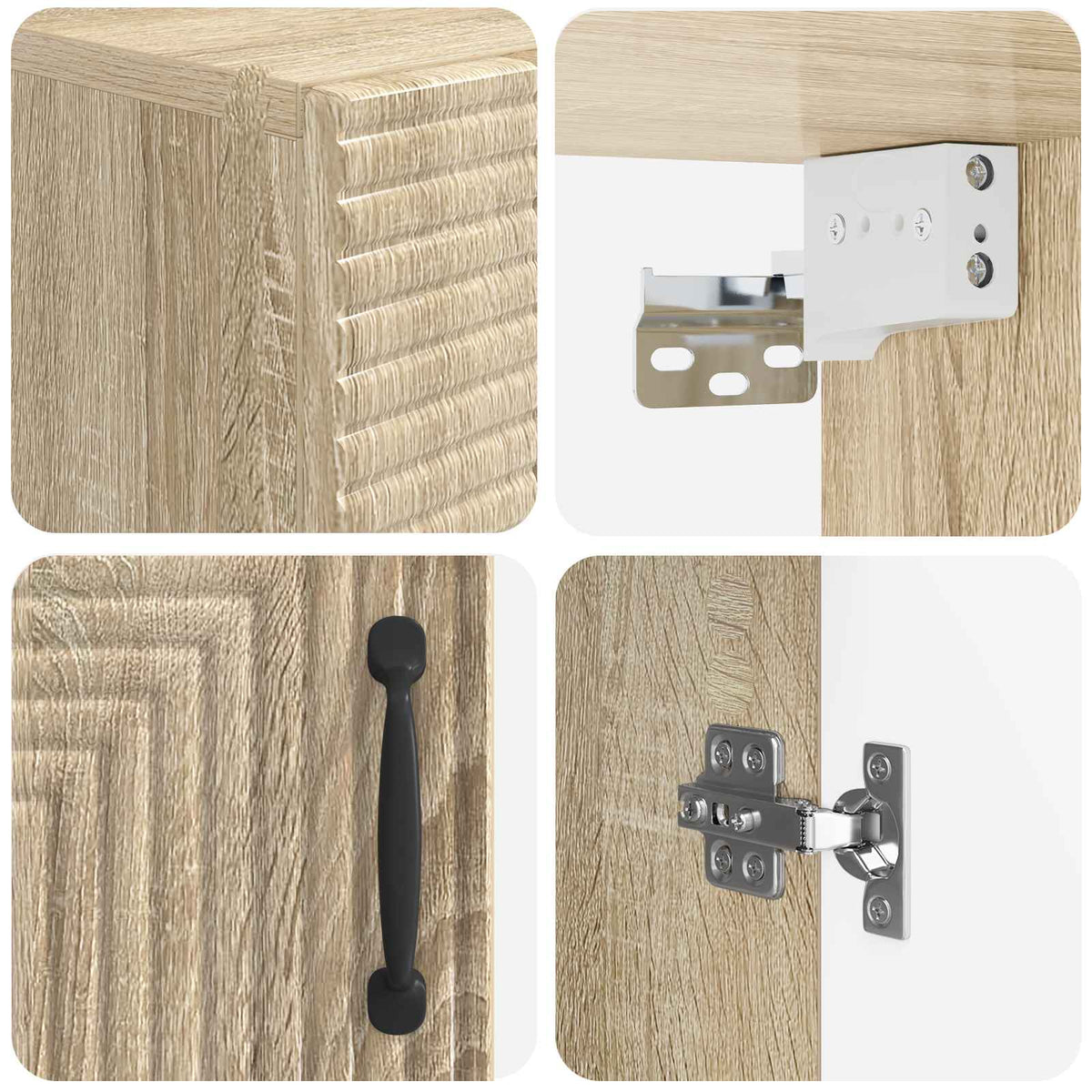 Bathroom Wall Cabinet HAARLEM Sonoma Oak 30 x 31 x 59 cm