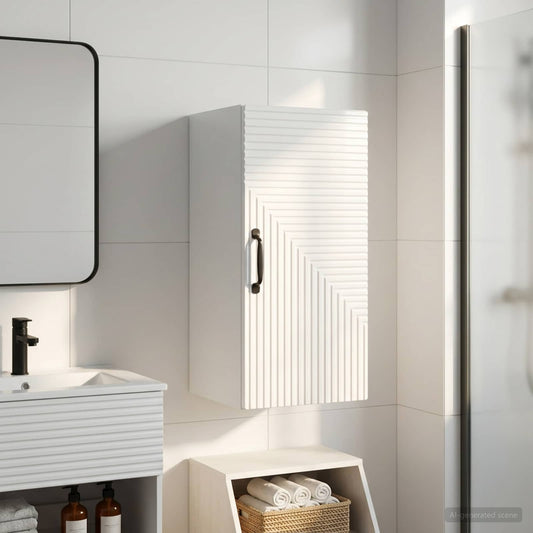 Bathroom Wall Cabinet HAARLEM High Gloss White 30 x 31 x 59 cm