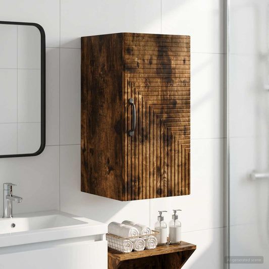 Bathroom Wall Cabinet HAARLEM Smoked Oak 30 x 31 x 59 cm