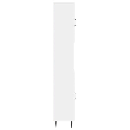 Bathroom Cabinet with Open Shelf HAARLEM White 30 x 31 x 190 cm