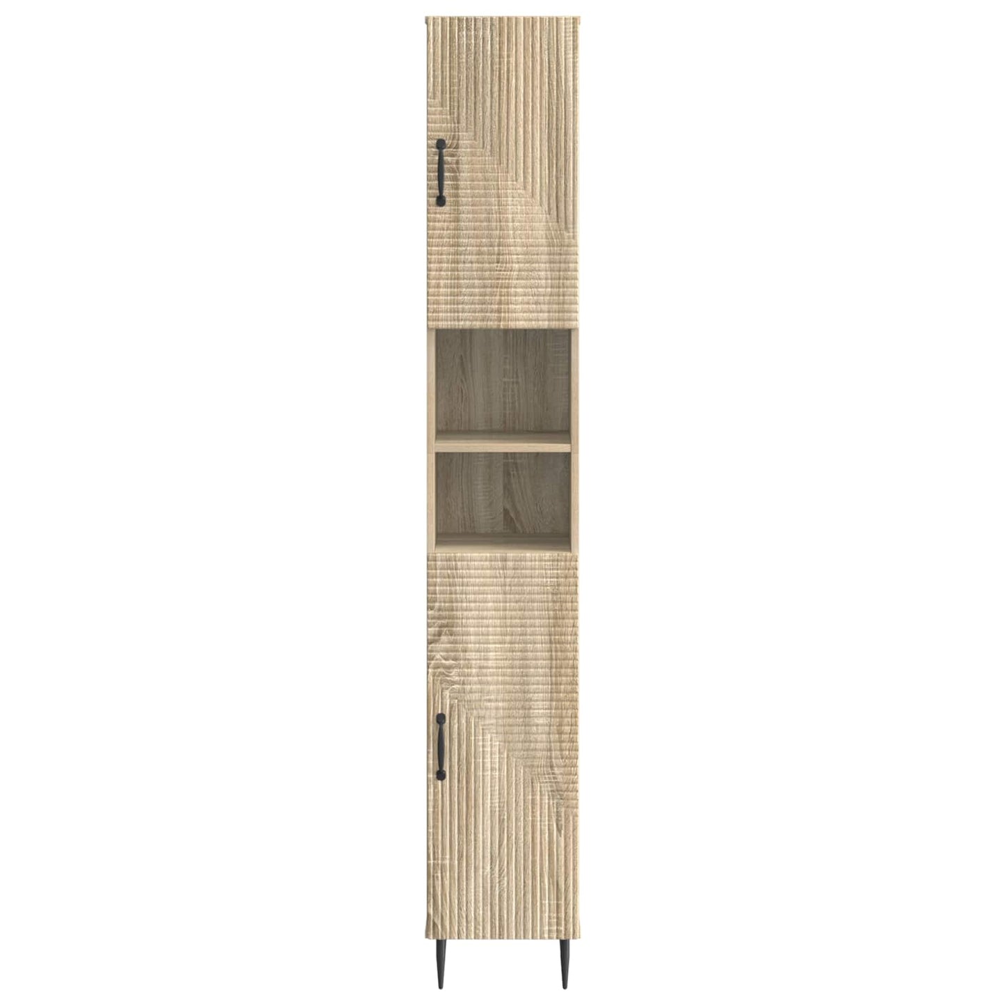 Bathroom Cabinet with Open Shelf HAARLEM Sonoma Oak