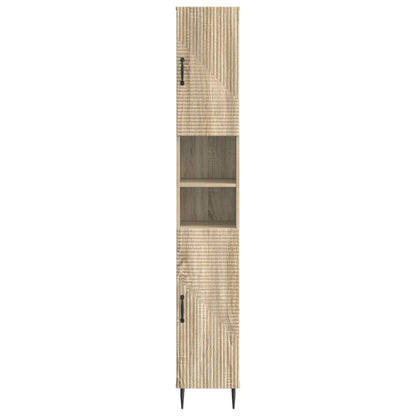 Bathroom Cabinet with Open Shelf HAARLEM Sonoma Oak
