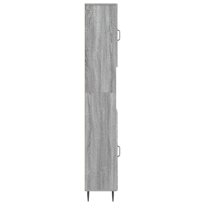 Bathroom Cabinet with Open Shelf HAARLEM Grey Sonoma