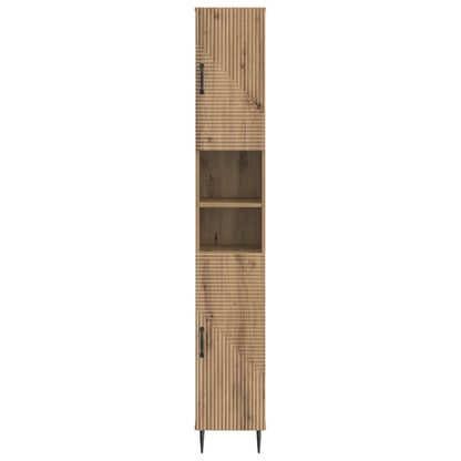 Bathroom Cabinet with Open Shelf HAARLEM Artisan Oak