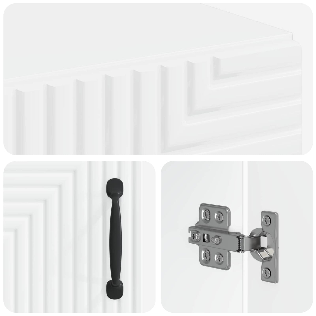 Bathroom Storage Cainet HAARLEM White 30 x 31 x 80 cm
