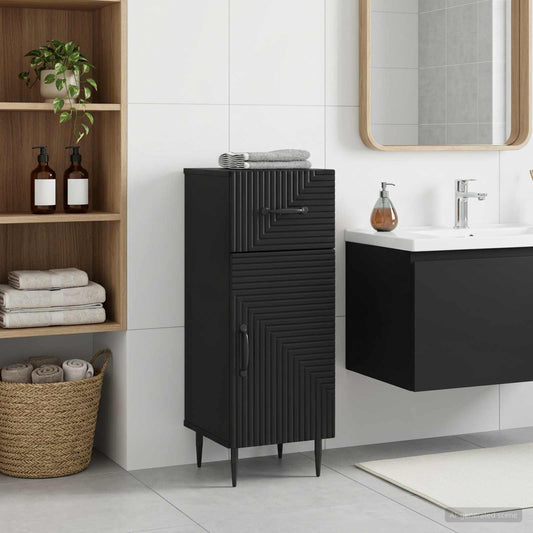 Bathroom Storage Cainet HAARLEM Black 30 x 31 x 80 cm