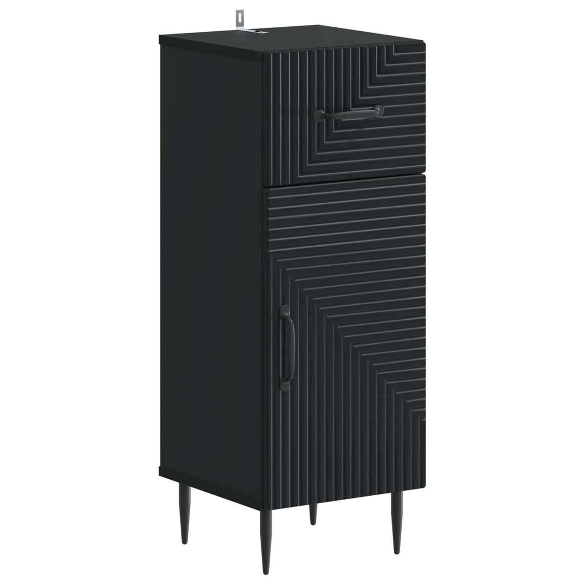 Bathroom Storage Cainet HAARLEM Black 30 x 31 x 80 cm
