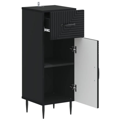 Bathroom Storage Cainet HAARLEM Black 30 x 31 x 80 cm
