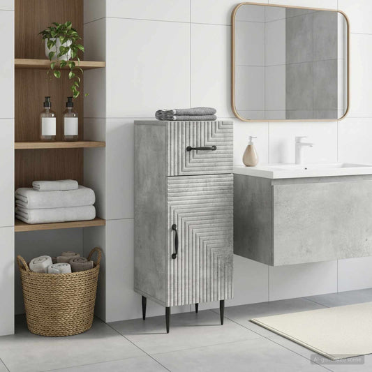 Bathroom Storage Cainet HAARLEM Concrete Grey 30 x 31 x 80 cm