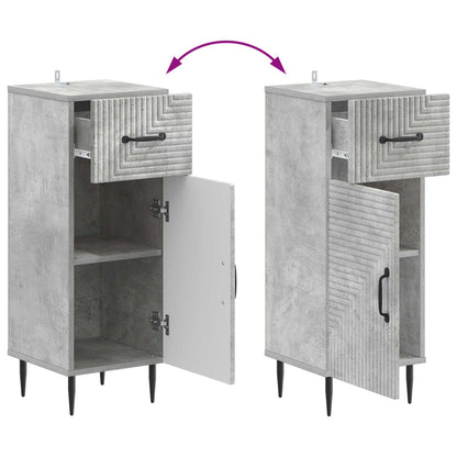 Bathroom Storage Cainet HAARLEM Concrete Grey 30 x 31 x 80 cm