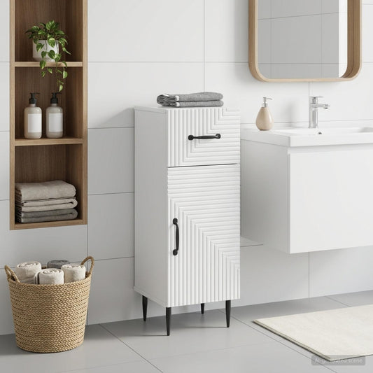 Bathroom Storage Cainet HAARLEM High Gloss White
