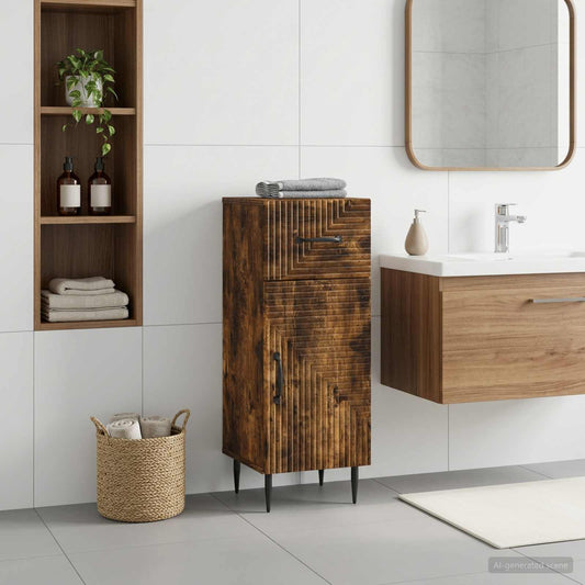 Bathroom Storage Cainet HAARLEM Smoked Oak 30 x 31 x 80 cm