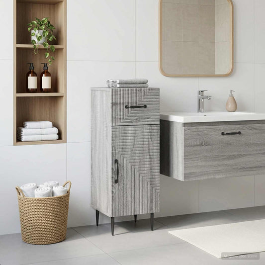 Bathroom Storage Cainet HAARLEM Grey Sonoma 30 x 31 x 80 cm