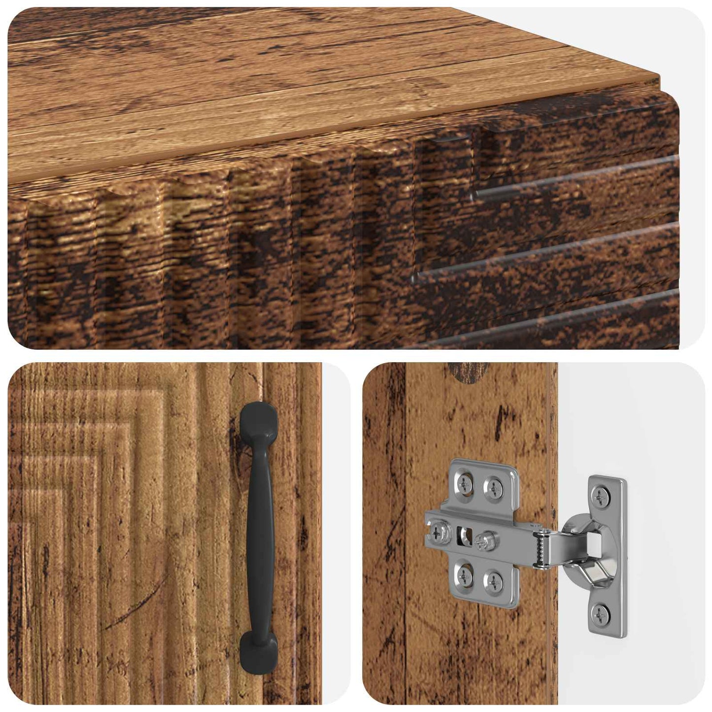 Bathroom Storage Cainet HAARLEM Old Wood 30 x 31 x 80 cm