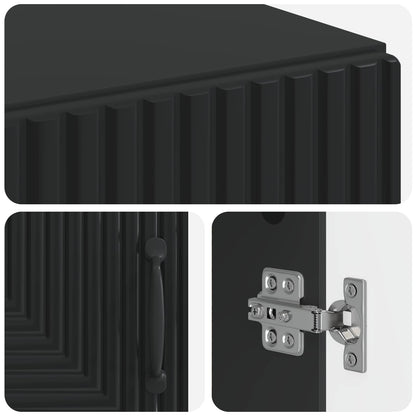 Bathroom Storage Cainet HAARLEM Black 59.5 x 31 x 80 cm