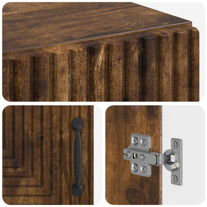 Bathroom Storage Cainet HAARLEM Smoked Oak 59.5 x 31 x 80 cm