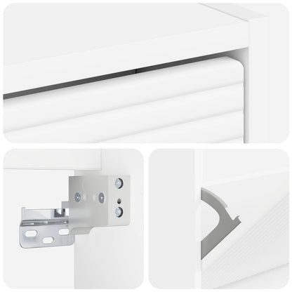 Wall-Mounted Shoe Cabinet HAARLEM 71 x 17 x 43 cm White