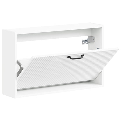 Wall-Mounted Shoe Cabinet HAARLEM 71 x 17 x 43 cm White